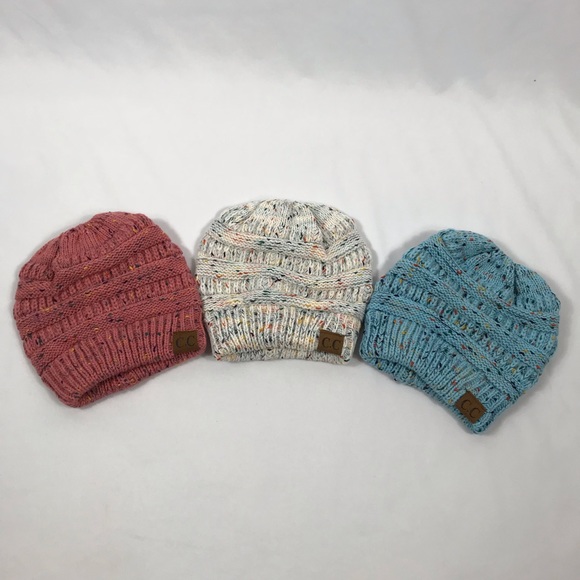 C.C Accessories - Women's C.C. Messy Bun Beanie (Select Colors) NEW